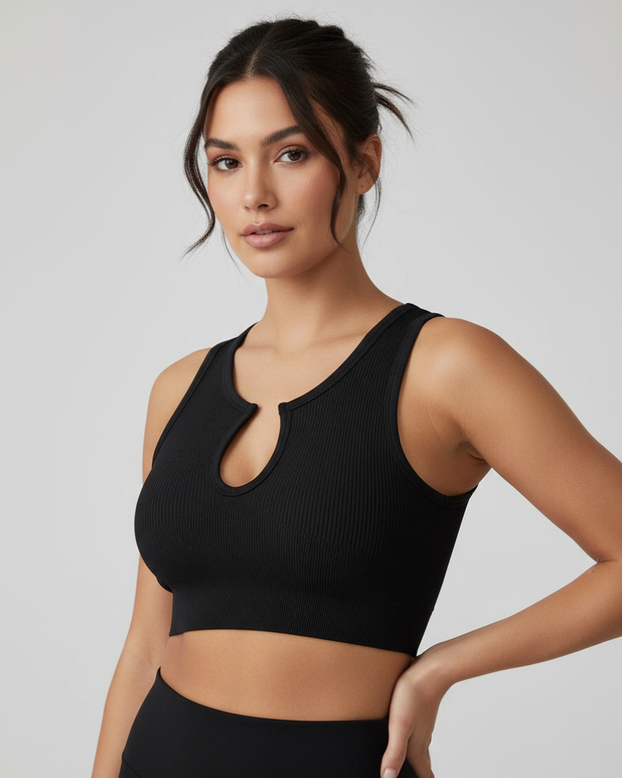 Shape Me Crop Top Black
